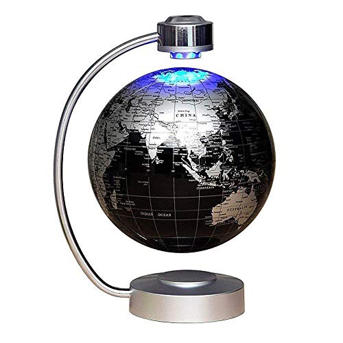 WXXW 8 Pulgadas Bola del Mundo Levitacion Negro Globo Magnetico para Regalo de Niños Cover