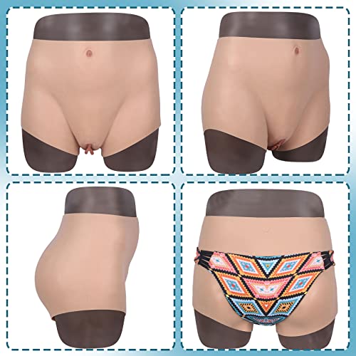 WQCZM Calcinhas de silicone realistas sexy falsa roupa íntima escondida gaff modelador de controle c