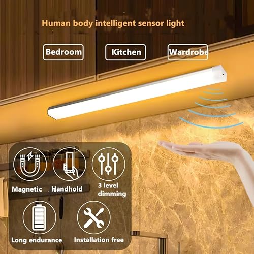 Image of PSP 2Watt Dim Motion Sensor LED Light | 1Y Warranty | Rechargeable with Type-C Port | Magnetic Mounts (Warm White - 30CM)