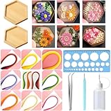 Hipzeepo Papier-Quilling-Sets 3MM Quilling-Papiere 28 Farben 700 Streifen 6 Stück Quilling-Werkzeuge