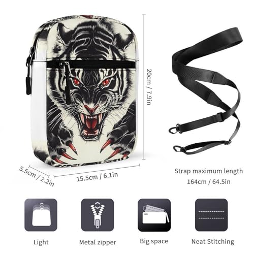 Tiger Claws Women's Cute Small Mini Crossbody Bag Top Zip Sling Square Shoulder Bags2