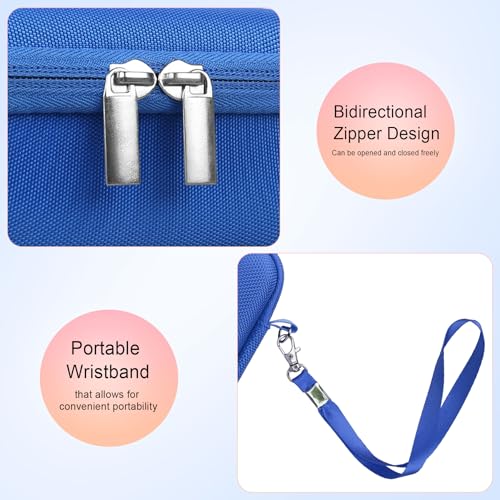 Image of Elonbo Camera Carrying Case for Kodak PIXPRO WPZ2 Waterproof Digital Camera | Camera Carrying Case, Hard Bag, with Mesh Pocket Wrist Strap Double Zipper, for Vlogging, Travel Protective Storage, Blue
