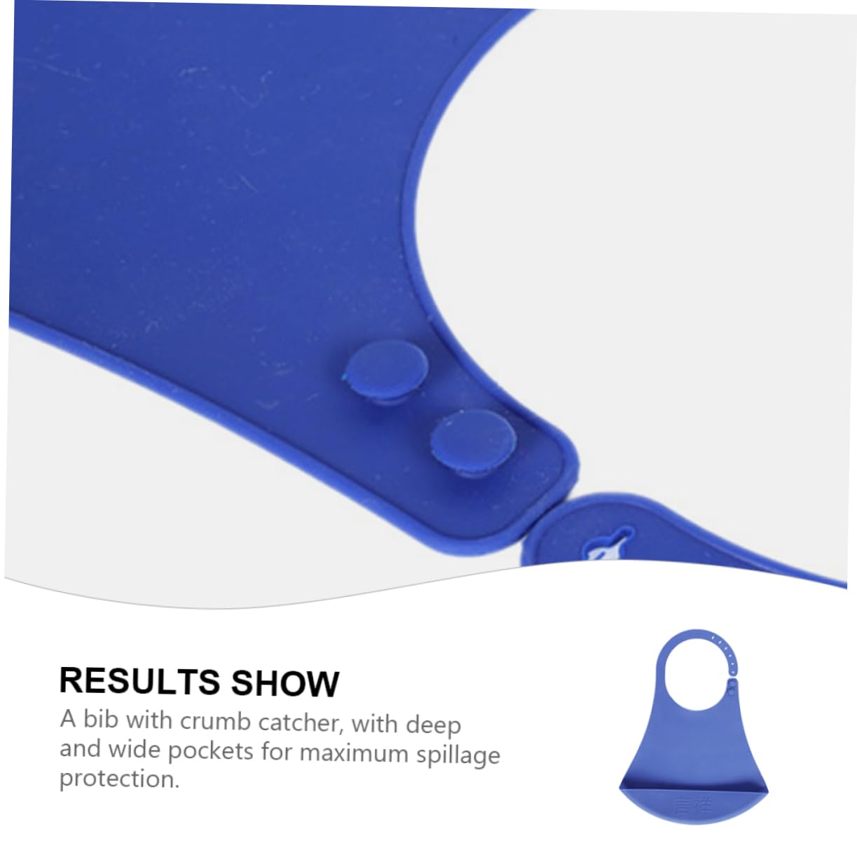 BESTYASH 2 Pièces Bavoir Adulte Imperméable pour Seniors Protecteur de Vêtements Réutilisable avec Système de Fermeture Ajustable pour Repas et Aide Aux Personnes Âgées Couleur Bleue