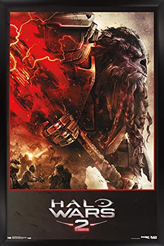 Trends International Halo: Halo Wars 2 - Face-Off Wall Poster, 14.72" x 22.37", Black Framed Version