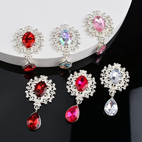 Urroma Mixed Color Rhinestone Button Embellishments, 18 Pcs Square Craft Rhinestones Flat Crystal Rhinestone Buttons For Sewing Diy Clothing Home Decor #TOP4