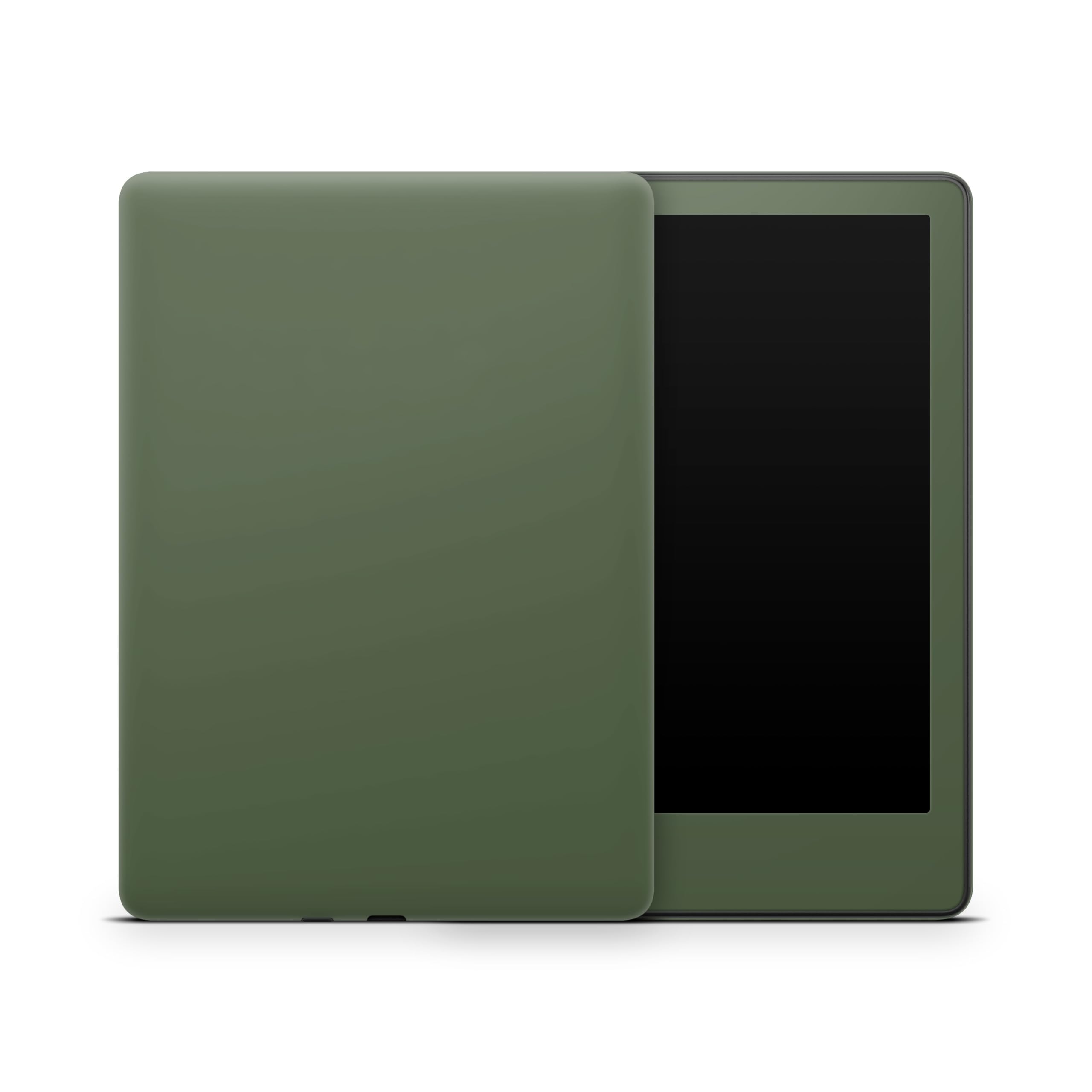 ZOOMHITSKINS Kindle Skin Compatible with Kindle Paperwhite Gen 11 (2021), Plain Solid Color Deep Pine Green, Easy Bubble-Free 3M Vinyl Skin Decal Accessories, Made in The USA