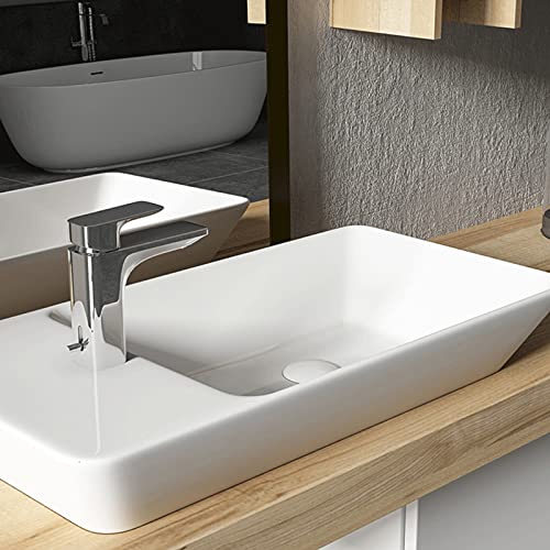 Kerabad Design Waschbecken, Aufsatzwaschbecken eckig, 70 cm