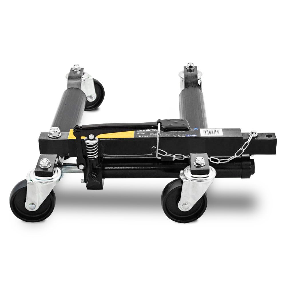 BITUXX PKW Rangierhilfe Rangierheber hydraulisch Wagenheber Auto Rangierroller Rangierheber belastbar bis 680 kg pro Rangierroller Schwarz