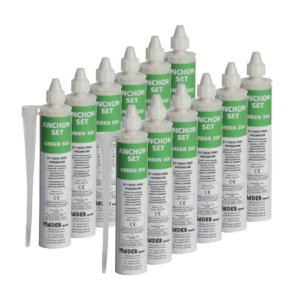 Universal Ankerkleber Verbundmörtel Zwei-Komponenten-Kleber grau DIMA FIX - 12x 300ml Kartusche