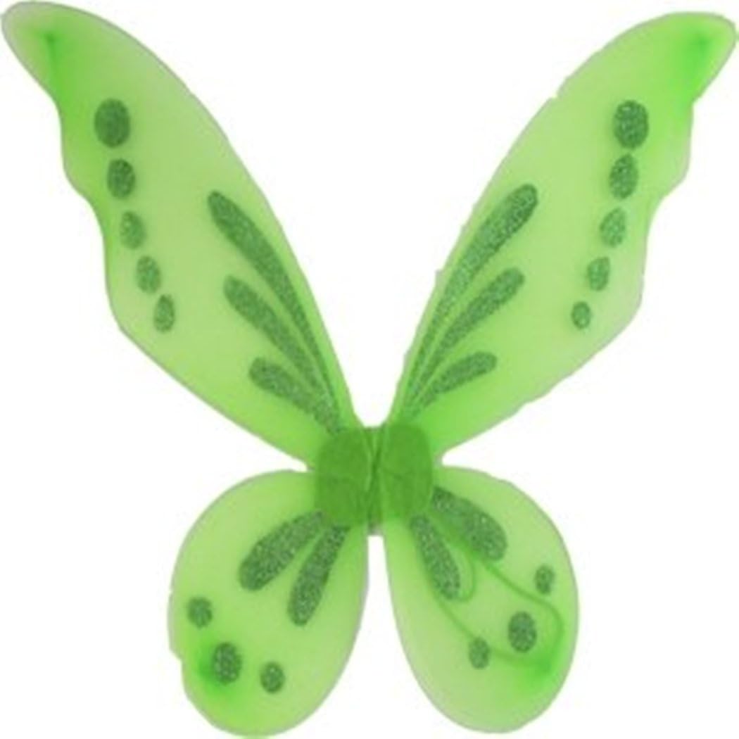 Big Dreamz Neon Green Fairy Wings Lime Tinkerbell Princess Tutu Dress up Costume