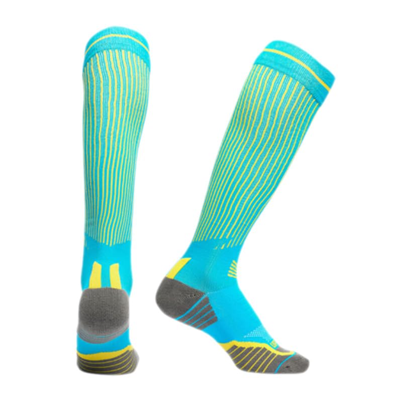 Image of Breathable High Tube Sports Socks for Men and Women - Advanced Pressure Zones, Moisture-wicking Material, Pack of 3
