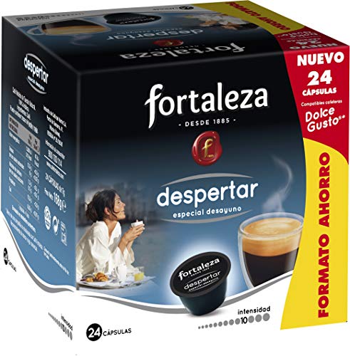 Café Fortaleza – Cápsulas Compatibles con Dolce Gusto, Sabor Despertar, Intenso, Especial Desayuno, 100% Arábica, Tueste Natural, Pack 24 x 3 – Total 72