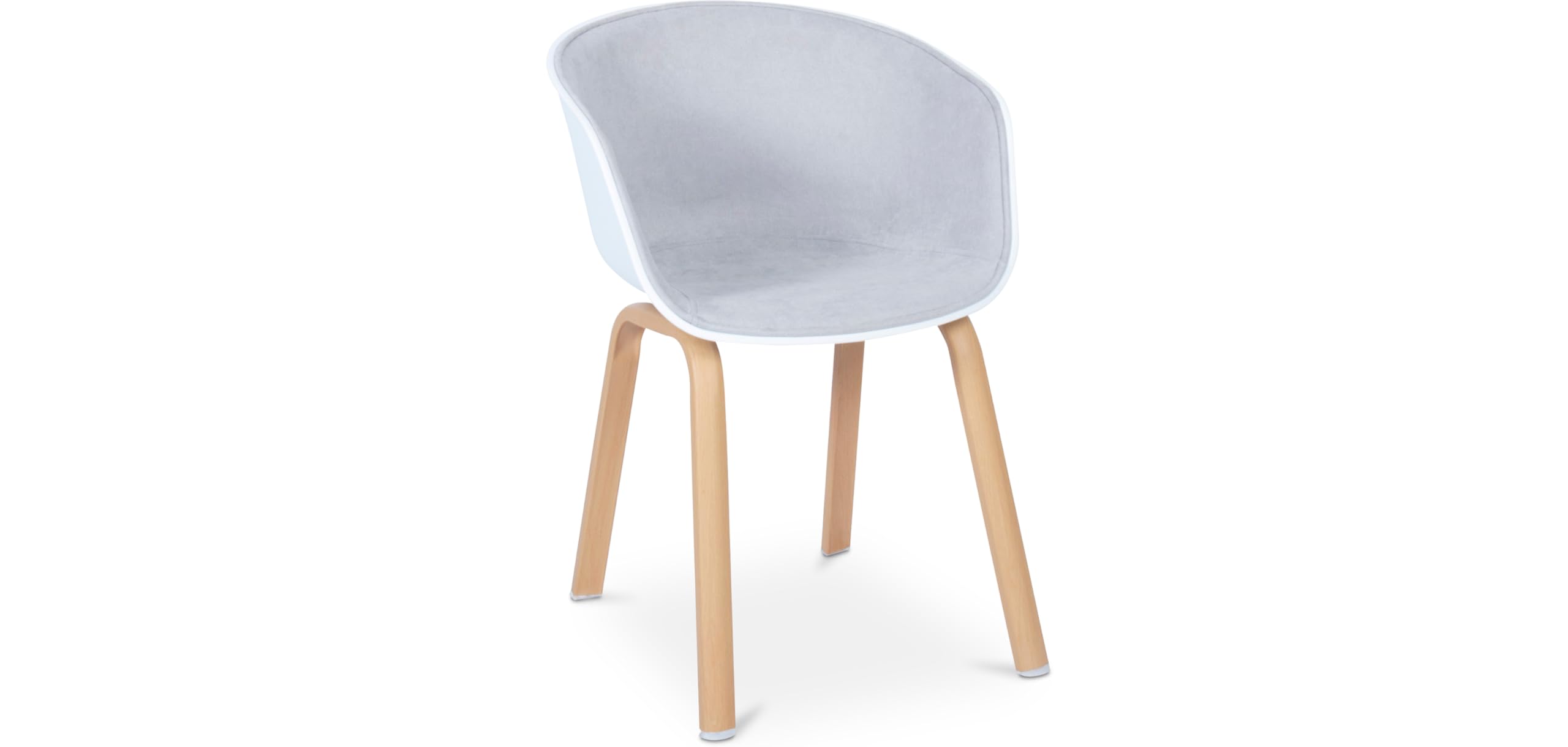 Scandinavian Style Silla de comedor escandinava acolchada con reposabrazos, color gris oscuro
