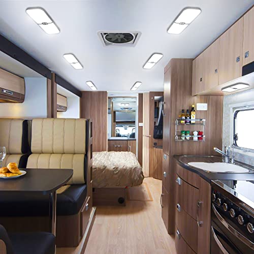 Ct Capetronix Rv Lights Interior, 3 Color Tem Camper Lights, 204 Leds Dimmable 12V Volt Led Lights Fixture, Rv Ceiling Dome Light W Switch For Rv/Camper/Car/Trailer/Boat (Warm Cool Natural White) #TOP7