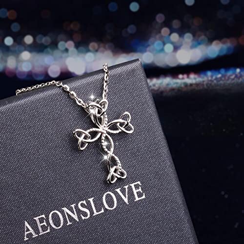 Collier de Pendentif en Argent anti-allergique Cross YZCIS chaîne robuste - 2