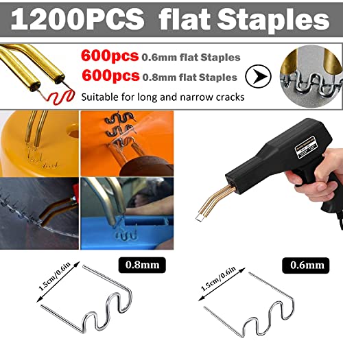 Mytovosn 1200PCS Hot Staples,Plastic Welding Staples with Storage Box,0.6mm & 0.8mm Car Auto Bumper elding Repair Hots Staplers for Weldings Repair of Auto Bumper and Plastics Articles - Image 2