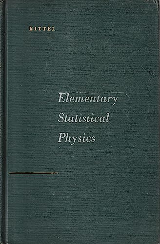 Elementary Statistical Physics 0471490059 Book Cover