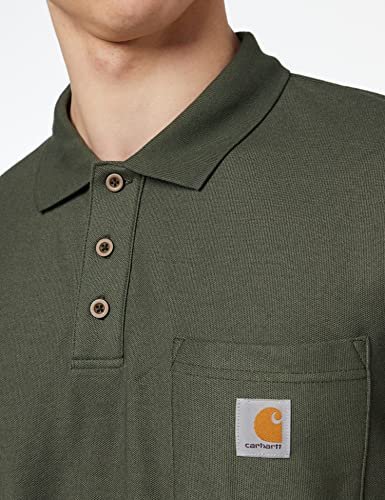 Carhartt Men's Loose Fit Midweight Short-Sleeve Pocket Polo, Moss, Large #TOP2