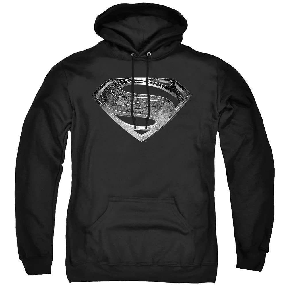 Snyder Cut Justice League Movie Superman Symbol Black Suit Unisex Adult Pull-Over Hoodie