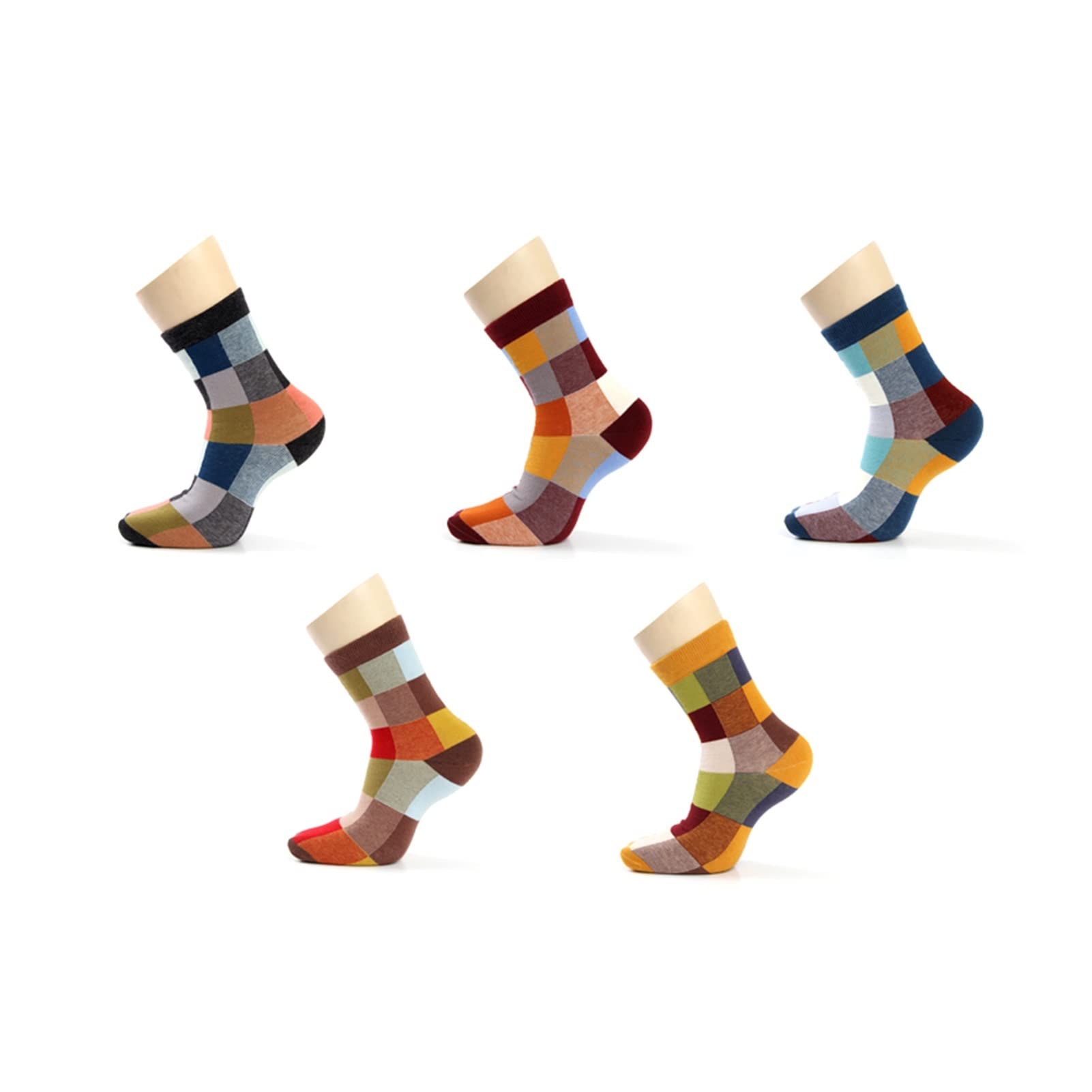 5 par bawełniane skarpetki męskie Skarpety męskie Skarpety Męskie Rozmiar 39-45 (Color : Stripe)