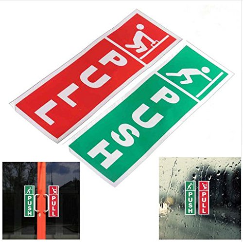 [Set Of 2] Push Pull Stickers For Glass Doors | 3M Vinyl Sheet | Long-Lasting-Anti-fade Technolgy Ink | Size-8.5in x 3inch (B07F5YXP2N) Amazon Price History, Amazon Price Tracker