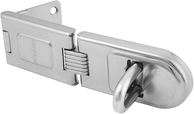 Master Lock 720EURD Heavy Duty Outdoor Door Padlock Single Hinge Hasp, 16 x 4.5 cm