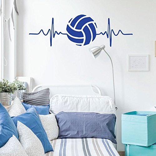 Vinilo decorativo con diseño corazón y voleibol miniatura 2