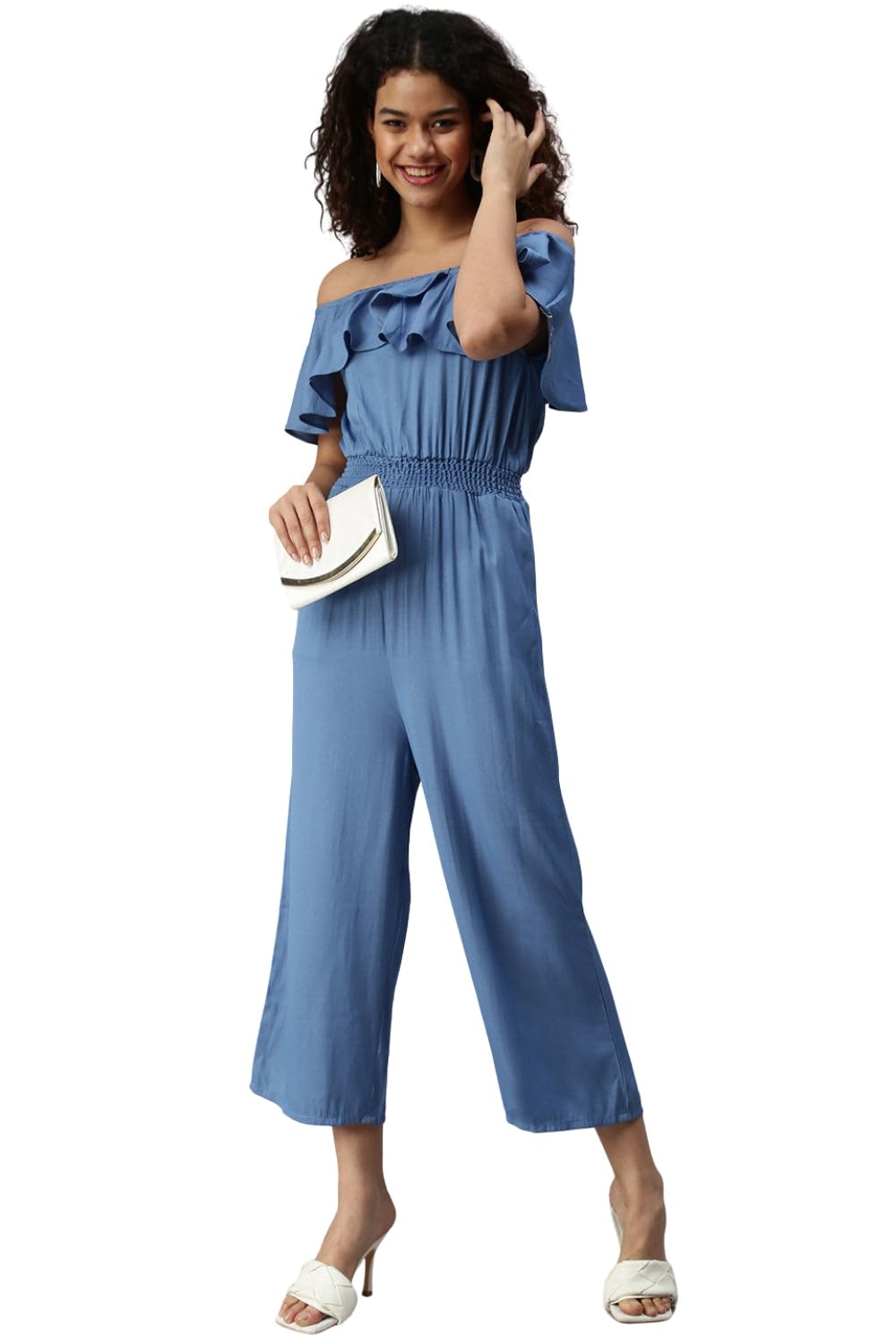 showoffff Women Solid Basic Jumpsuit | Boat Neck Half Sleeves Cotton Jumpsuit's for Womens |Regular Length Jumpsuit for Women's-picture-14