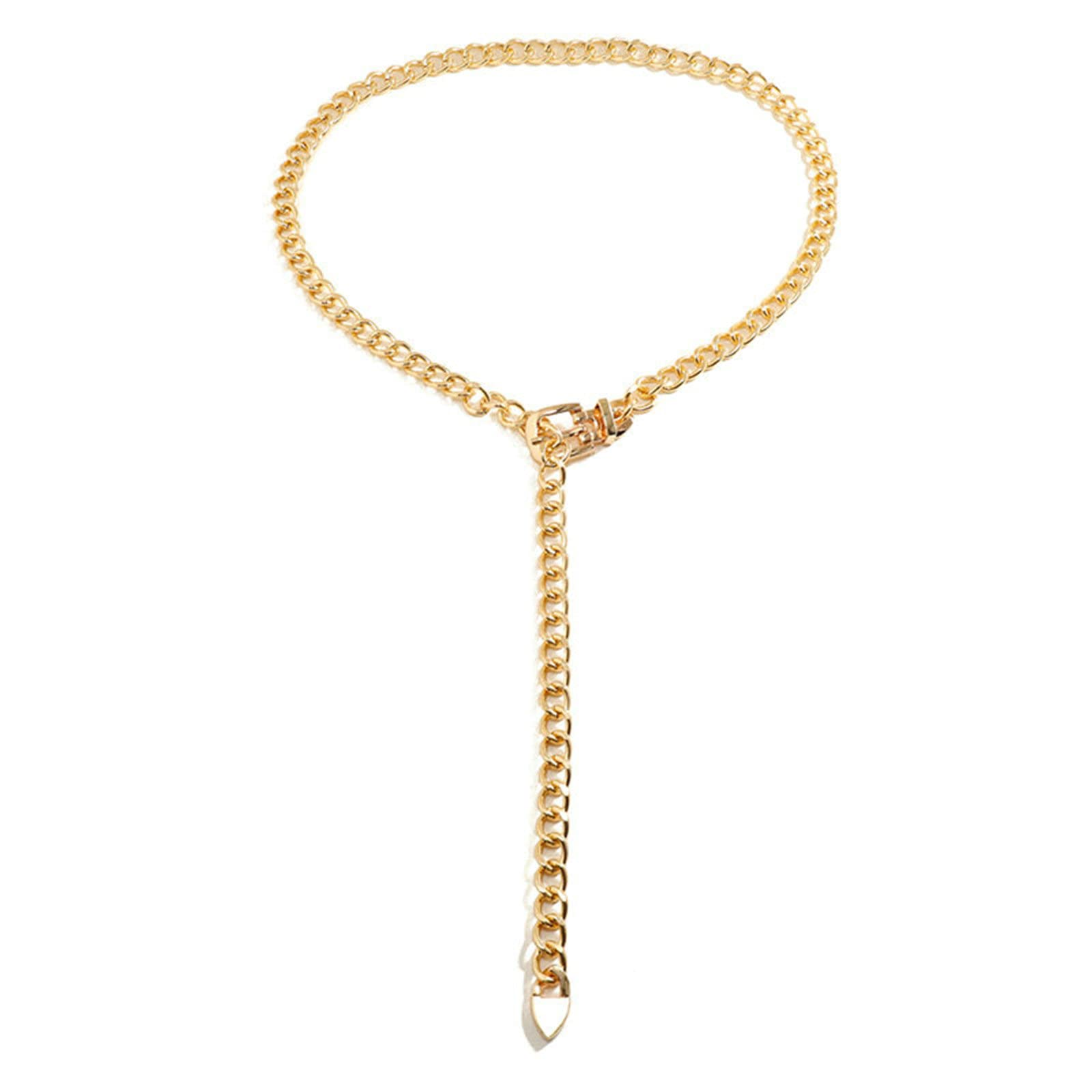 KLXSIVU Belly Waist Chain Goud Sexy Body Belt Women 105cm (goud One Size)