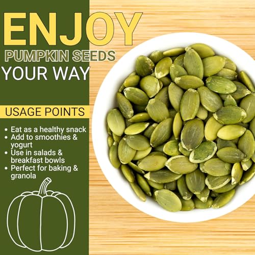 Image of Cultivate Crest Organic Pumpkin Seeds 500g | 100% Natural & Raw Pumpkin Seeds | Rich in Plant Protein, High Fiber & Healthy Fats | Vegan, Gluten -Free, Keto Friendly Superfood for Daily Nutrition
