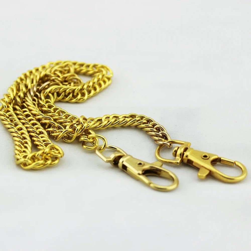 GUOZIF 40-140CM 7mm Metal Purse Chain Strap Handle Replacement Handbag Shoulder Bag Chain Accessories Light Gold/Silver/Black/Bronze