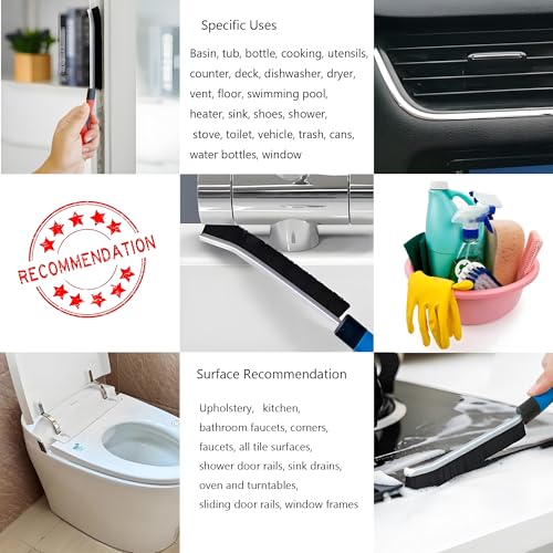 Image of Gap Cleaning Brushes,Small Conner Crevice Cleaner Essentials Home Cleaning | Crevice Brushes for Women Men, Hard Bristle Small Space Scrub for Household House Bathroom Kithen Window Shower Sink