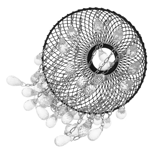 Beaupretty 小型アイアンホロウランプシェード 水滴形デザイン ヴィンテージ調鉄製シェード 電球保護用 天井吊り下げ灯具 寝室 浴室 クローゼ