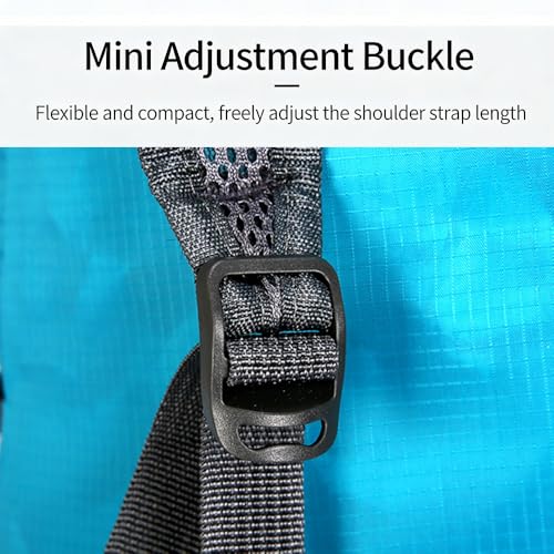 Mochila ligera portátil y plegable color azul marino miniatura 6