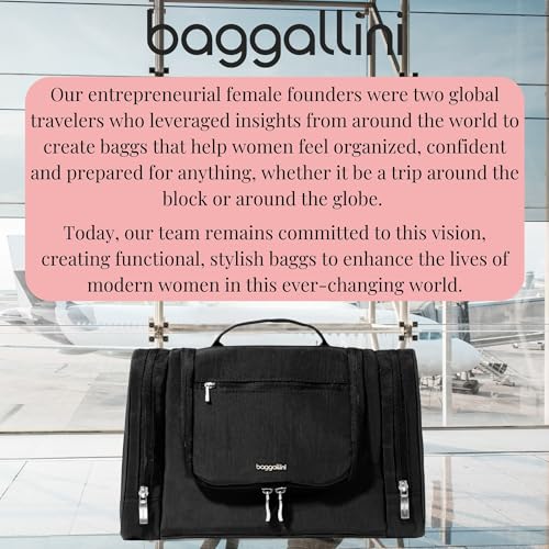 Baggallini unisex adult Travel Accessory Toiletry Kit, Black, One Size US by Baggallini - Used condition - Image 7