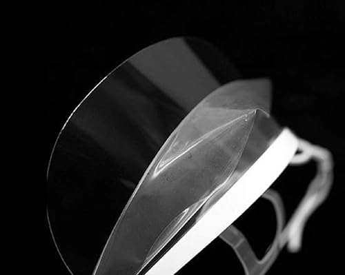 Miniatura 5 de Máscara de plástico transparente reutilizable, 10 unidades, cubierta sanitaria profesional transparente, antivaho para la cara, cubierta de boca y