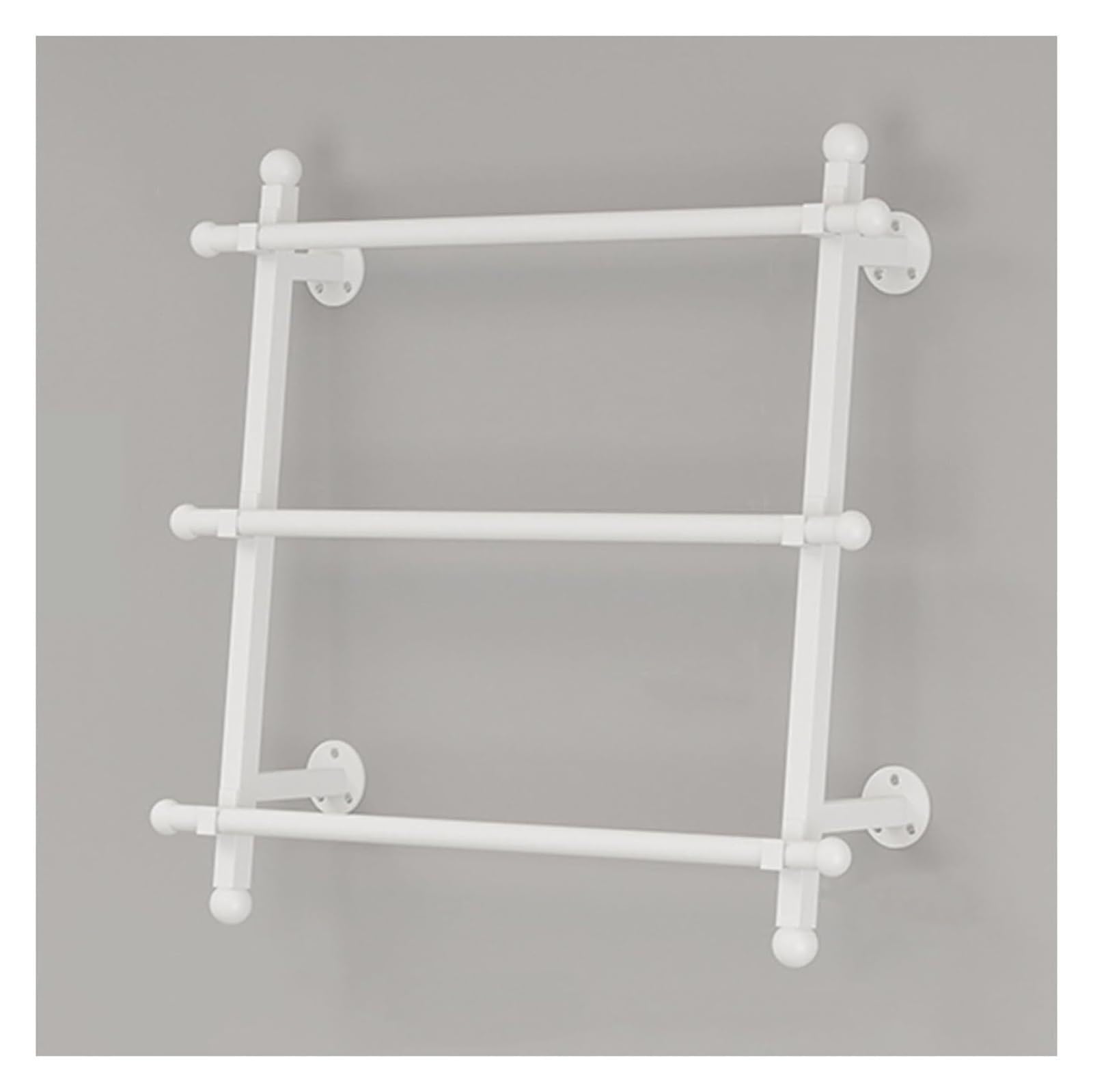 Naścienny stojak i szalik w rolce wstążki wielofunkcyjna metalowa półka do pakowania papierowych krawatów i ręczników - biały (65 x 60 cm)