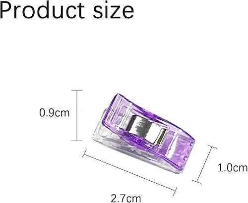 Miniatura 2 de GDMINLO Paquete de 100 clips de costura multiusos para acolchar y manualidades con caja de hojalata, colores surtidos
