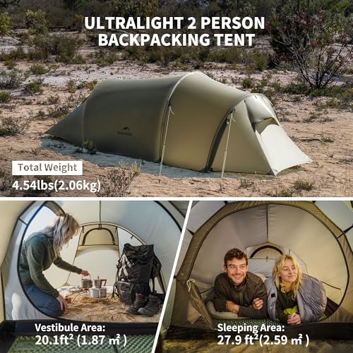 image for Naturehike Opalus UL 4 Season Tents for Camping, Windproof 2-3 Person 