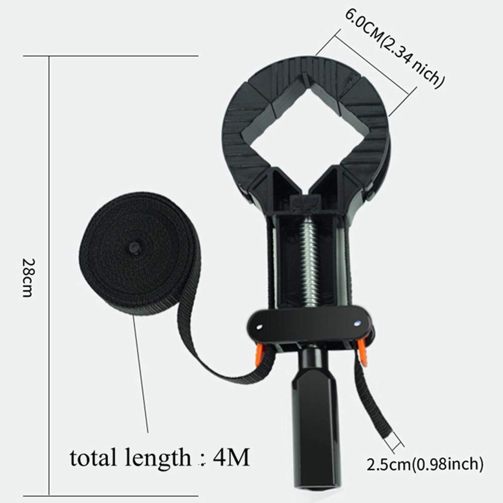 Sangle De Serrage De Bande D'angle Réglable Noir Vise Cadre Photo Porte-outil À Bois