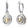 Swarovski Chroma Necklace, Earring, and Bracelet Crystal Jewelry Collection, Rhodium Finish, Gold Tone Finish Pink Crystal, Clear Crystals