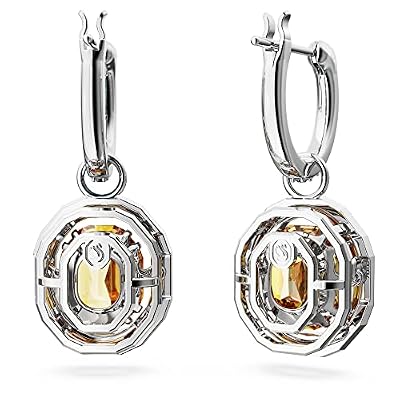 Swarovski Chroma Necklace, Earring, and Bracelet Crystal Jewelry Collection, Rhodium Finish, Gold Tone Finish Pink Crystal, Clear Crystals