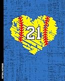 softball notebook #21: softball player composition journal notebook | 110 college ruled pages | 7.5 x 9.25 in.