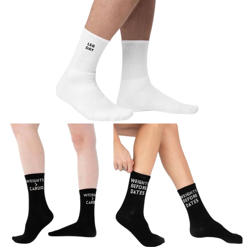 bahuzo Hi-Tech Performance Athletic Men And Women Crew Socks For Gym And Sports Pack of 3