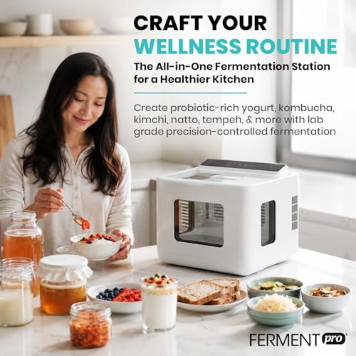 Image of 12.8L Smart Yogurt Maker Machine & Fermentation Kit, Kombucha, Kimchi, Natto, tempeh, Sourdough Maker, Temp Control 50-115F, Timer 1 Hr -30 Day, Post-Ferment Cooling