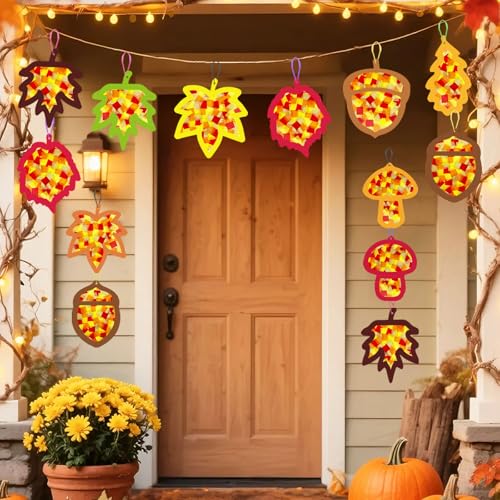 24 Stück Herbstdeko Fensterbilder, Herbst Basteln für Kinder, Herbstbasteln – Ansicht 5