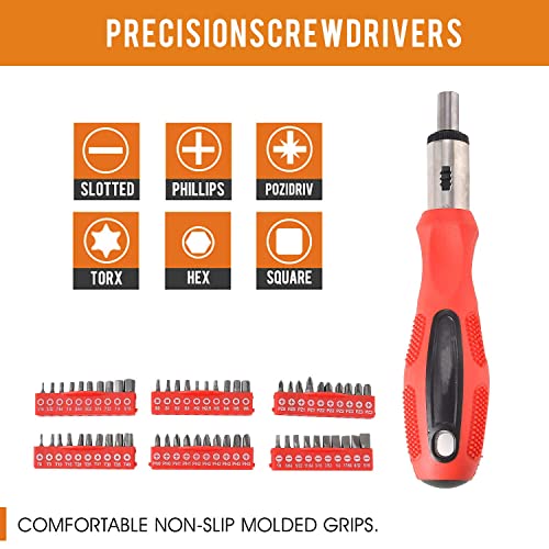 Alworkkit Magnetic Screwdriver Set 101-Piece Precision Screwdriver, Rich Bit With Plastic Racking. Gifts For Men #TOP3