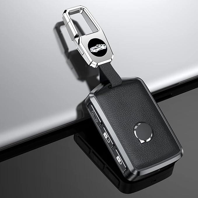 Ontto Autoschlüssel Hülle Für Volvo - TPU Schutzhülle Mit Schlüsselanhänger Golden Beige