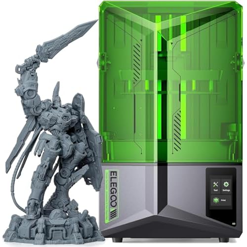 ELEGOO Saturn 4 Imprimante 3D RÃ©sine, Ãcran LCD Mono HD 12K de 10 Pouces, Nivellement Automatique Intelligent, Surveillance d'impression AI, 3D Printer de Grand Volume d'impression 218x122x220 mmÂ³