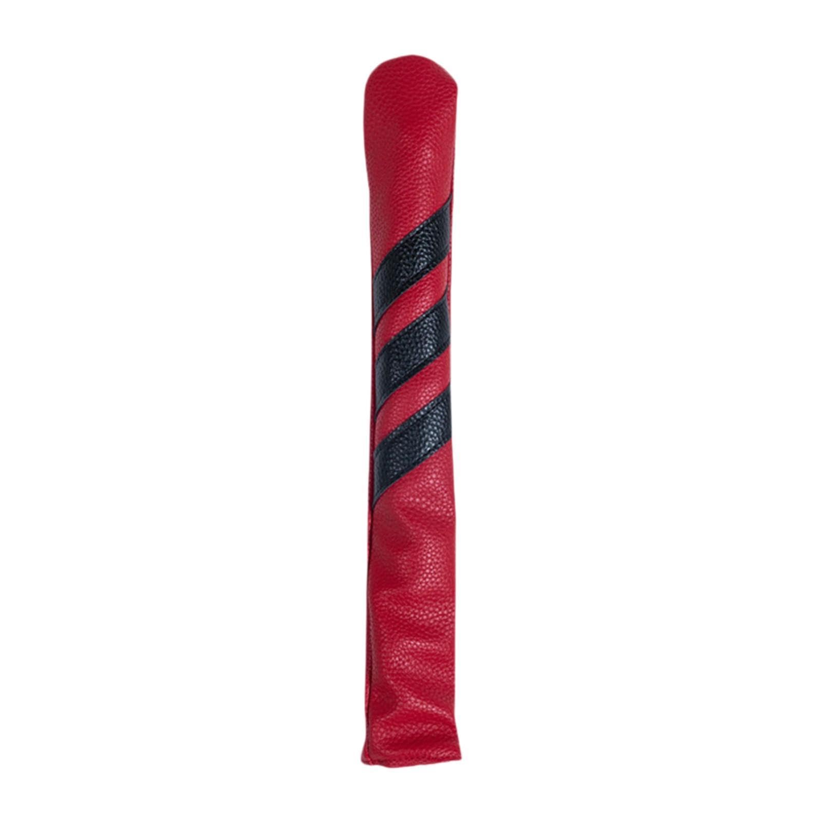 perfk Golf Alignment Sticks Cover Case Golf Club Head Covers for Aiming Exercise, Red